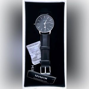 *NWT* MVMT Black Leather Watch